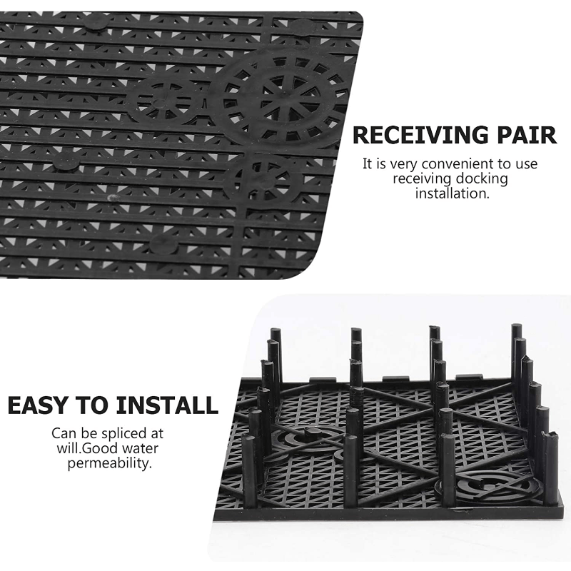 4pcs Aquarium Bottom Filter Plate Sand Gravel PVC