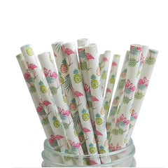 50pcs Biodegradable Paper Straws Hawaiian Straws - Party Events & Crafts