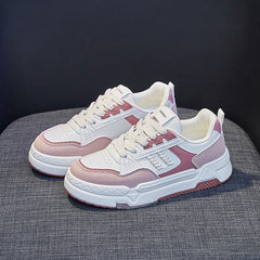 Women's Platform Sneakers Low Top Lace Up Shoes