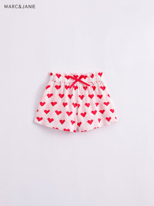 Girls Summer Lace Waist Bow Swing Shorts - Assorted Colors