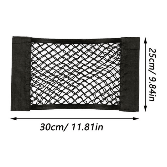 Car Back Rear Trunk Storage Net Elastic String Net Magic Sticker