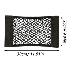 Car Back Rear Trunk Storage Net Elastic String Net Magic Sticker