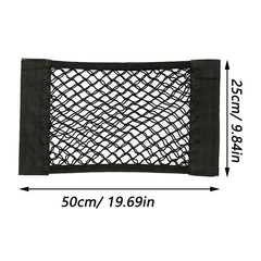 Car Back Rear Trunk Storage Net Elastic String Net Magic Sticker