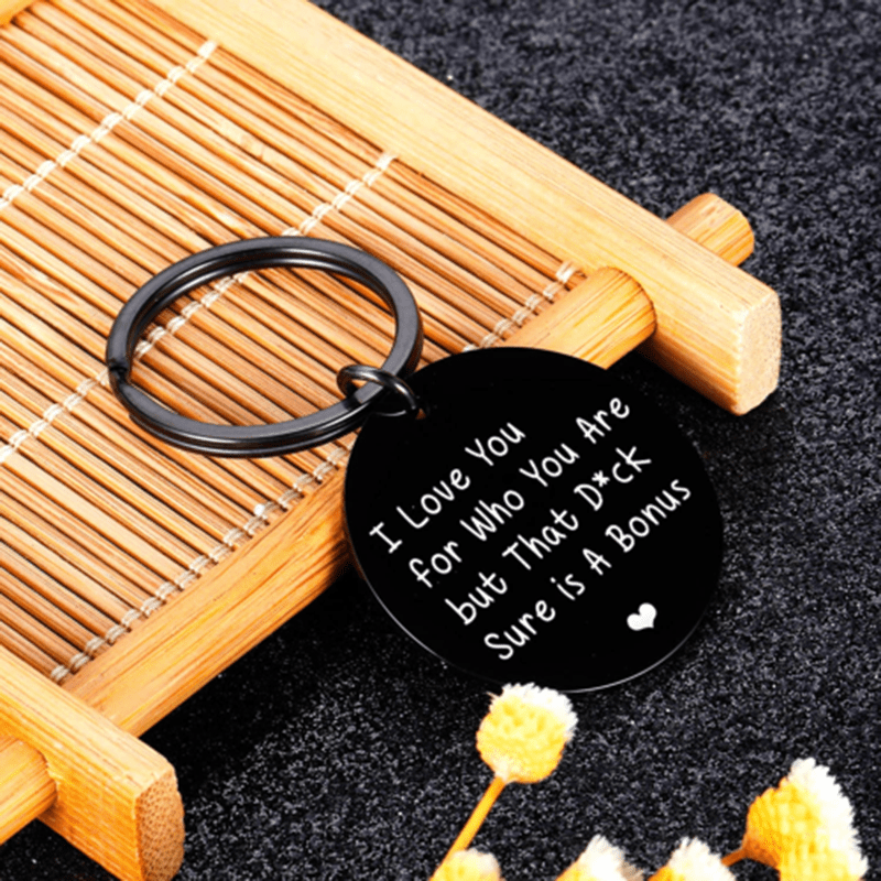 Funny Couple Valentines I Love You Keychain For Men