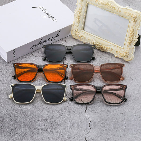 Square Sunglasses Rivet Decor Anti Glare UV400