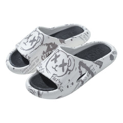 Men's Cross Eyes Slip On Slides Unisex Outdoor Slippers