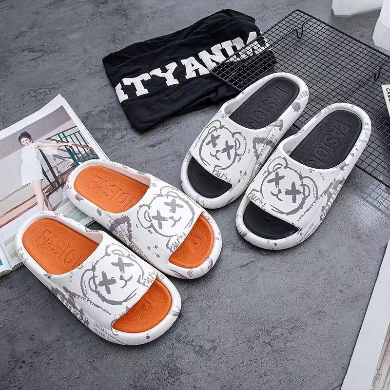 Men's Cross Eyes Slip On Slides Unisex Outdoor Slippers