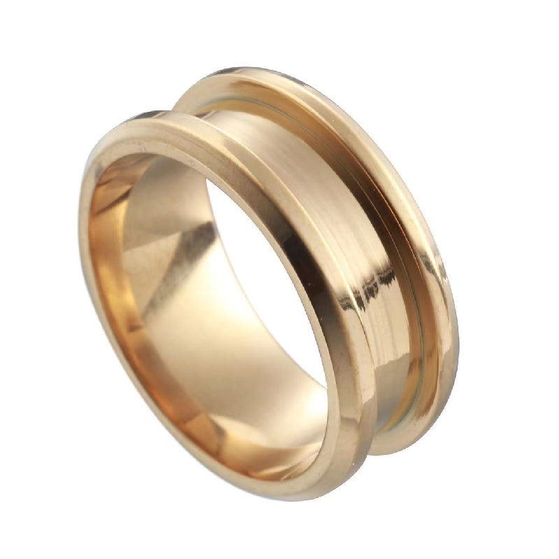 Men's Stainless Steel Ring Small Groove Titanium Steel Ring