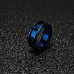 Men's Stainless Steel Ring Small Groove Titanium Steel Ring