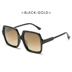 Oversized Rimless Square Sunglasses UV400 Vintage Shades