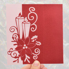 Flower Candle Edge Die Cut Stencil Template for DIY Scrapbooking Embossing
