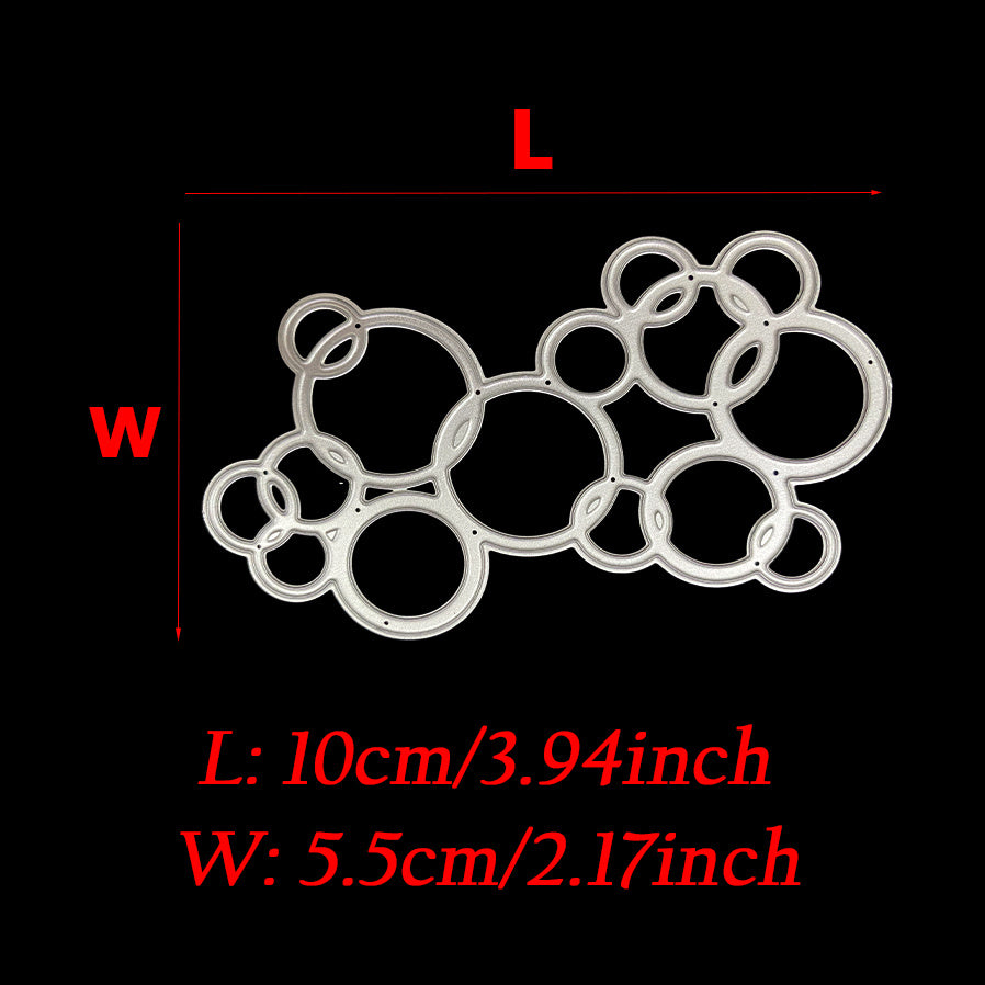 Bubble Circle Shape Metal Cutting Dies for Scrapbook Paper Craft Stencils