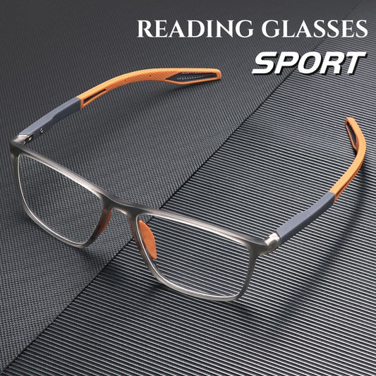 TR90 Sport Reading Glasses - Men's Anti Light Presbyopia Eyeglasses