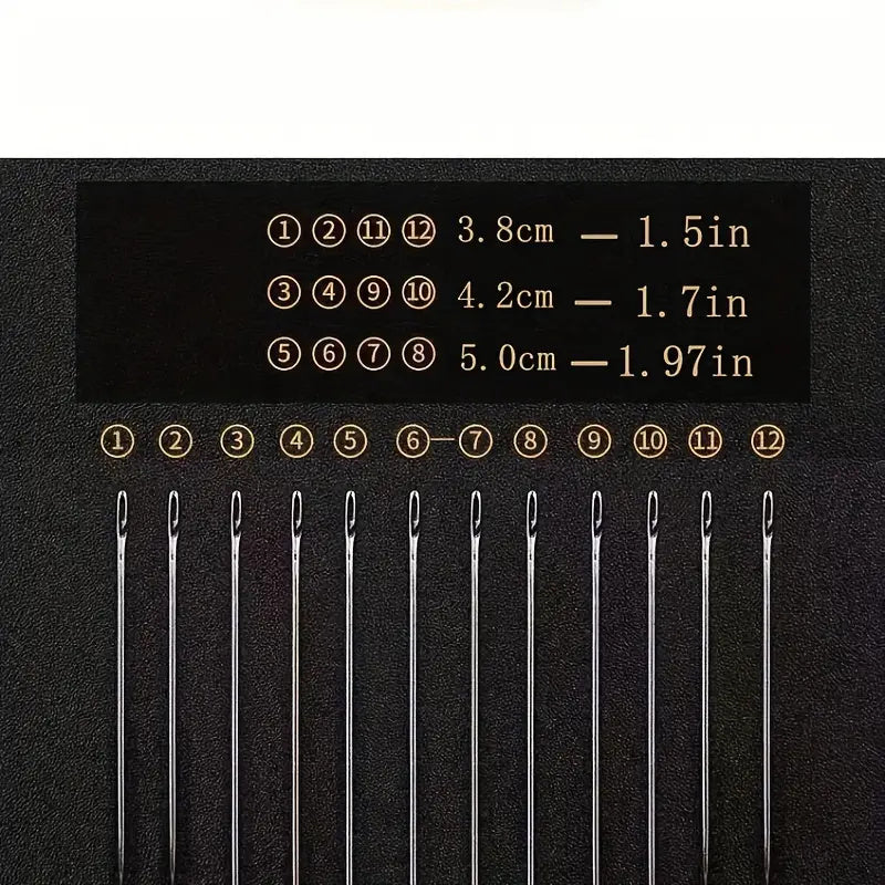 24pcs Metal Aluminum Crochet Wool Knitting Needles Set