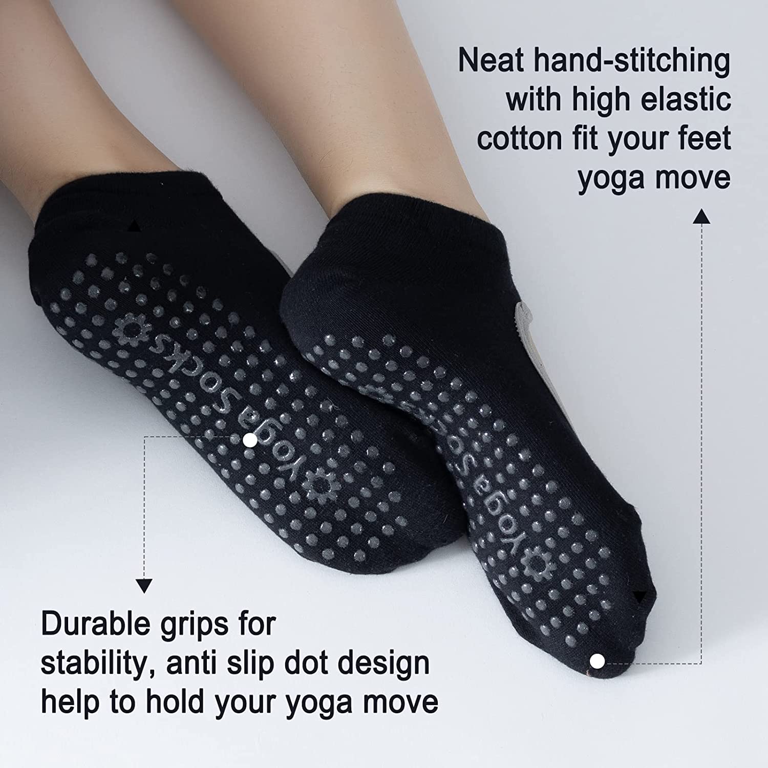Non Slip Yoga Socks For Women Non Skid Breathable Ballet Socks
