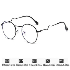Men's Large Round Frame Aluminum Alloy Anti Light Glasses