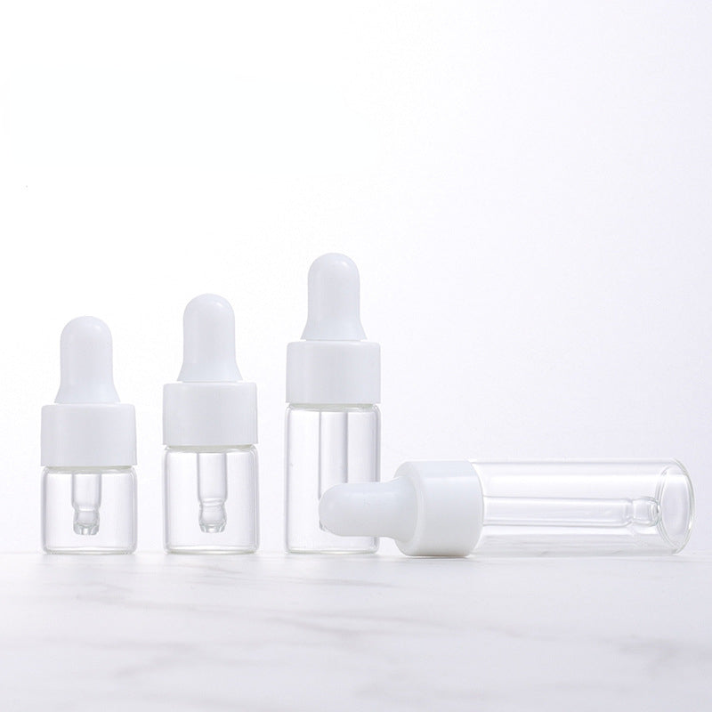 2pcs Mini Glass Dropper Bottles with Caps 1-5ml