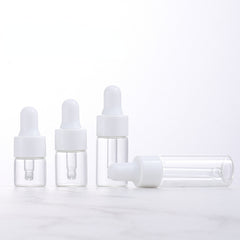 2pcs Mini Glass Dropper Bottles with Caps 1-5ml