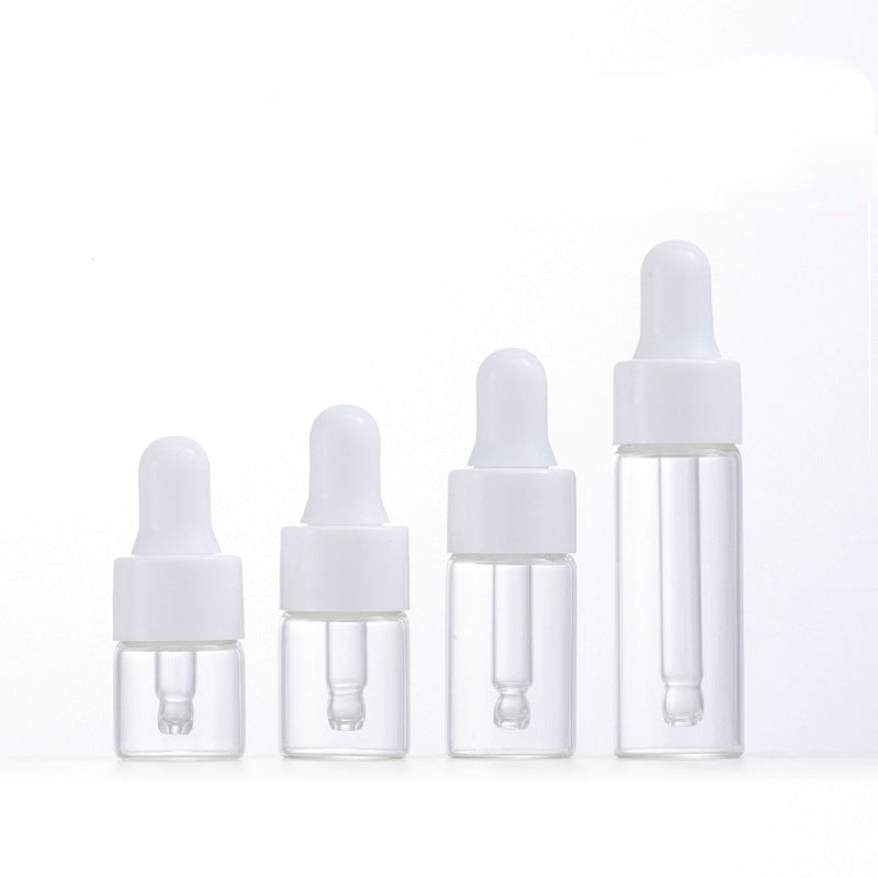 2pcs Mini Glass Dropper Bottles with Caps 1-5ml