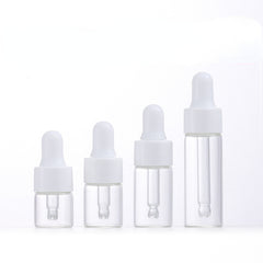 2pcs Mini Glass Dropper Bottles with Caps 1-5ml