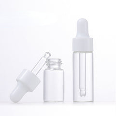 2pcs Mini Glass Dropper Bottles with Caps 1-5ml