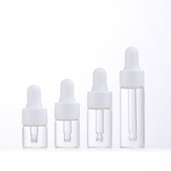 2pcs Mini Glass Dropper Bottles with Caps 1-5ml
