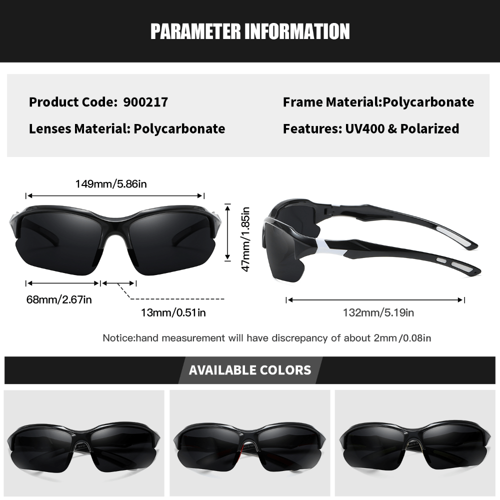 RoyalHot Polarized Sports Sunglasses Unisex Vintage Style