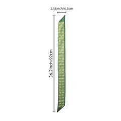 Green Printed Twilly Scarf Long Ribbon Skinny Scarf Neck Tie Women Hair Ribbon