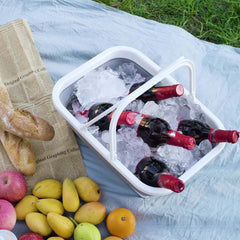 Foldable Sink Picnic Basket for Camping Hiking