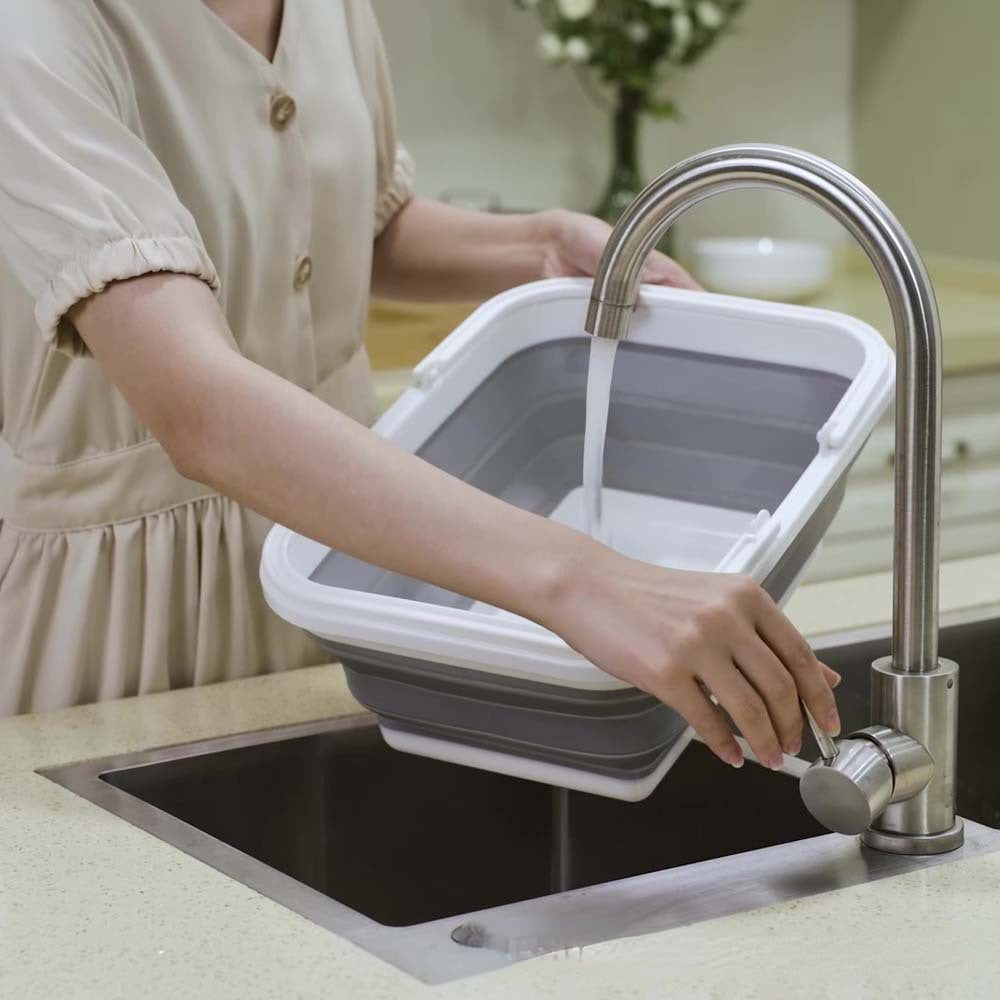 Foldable Sink Picnic Basket for Camping Hiking
