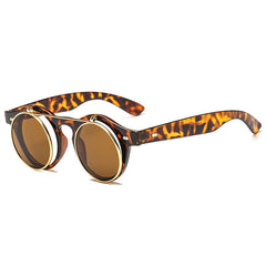 Y2K Round Sunglasses Steampunk Metal Rim Glasses UV400