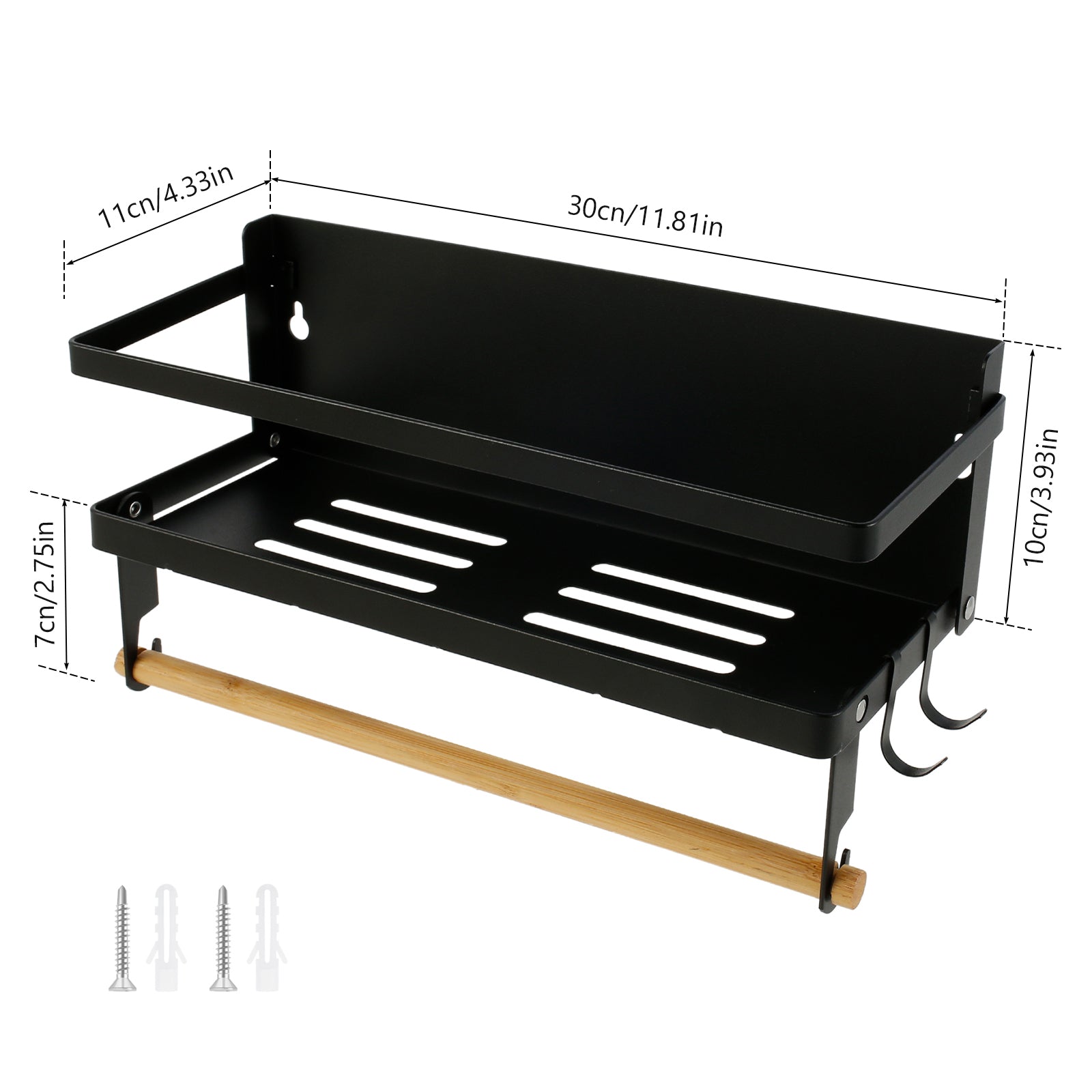 Magnetic Spice Rack & Paper Towel Holder for Kitchen Space Saving