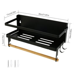 Magnetic Spice Rack & Paper Towel Holder for Kitchen Space Saving