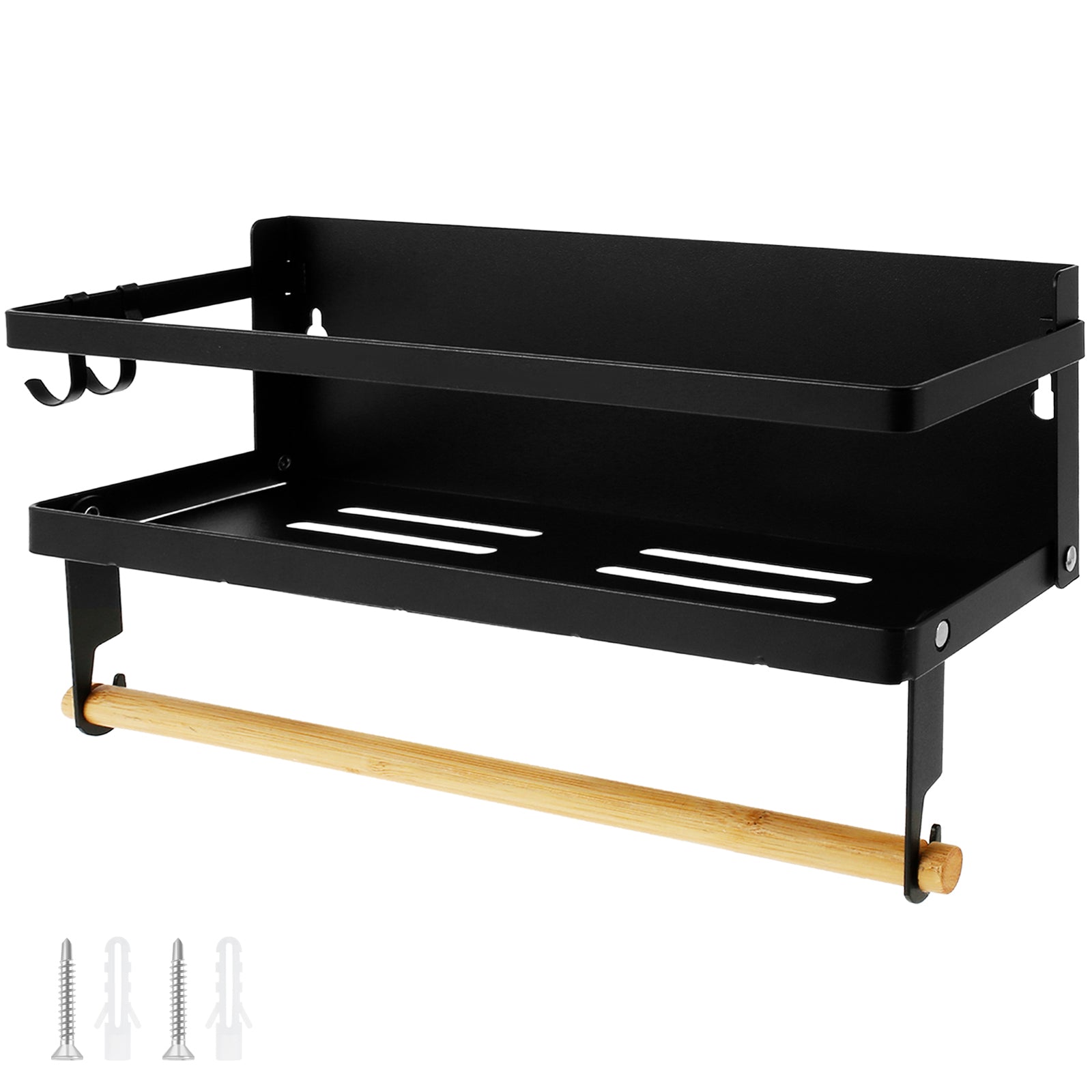 Magnetic Spice Rack & Paper Towel Holder for Kitchen Space Saving