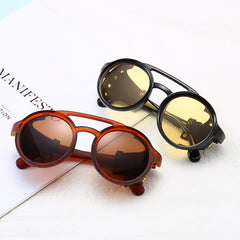 Men's Steampunk Vintage Windscreen Riding Glasses UV400