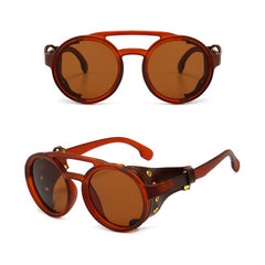 Men's Steampunk Vintage Windscreen Riding Glasses UV400