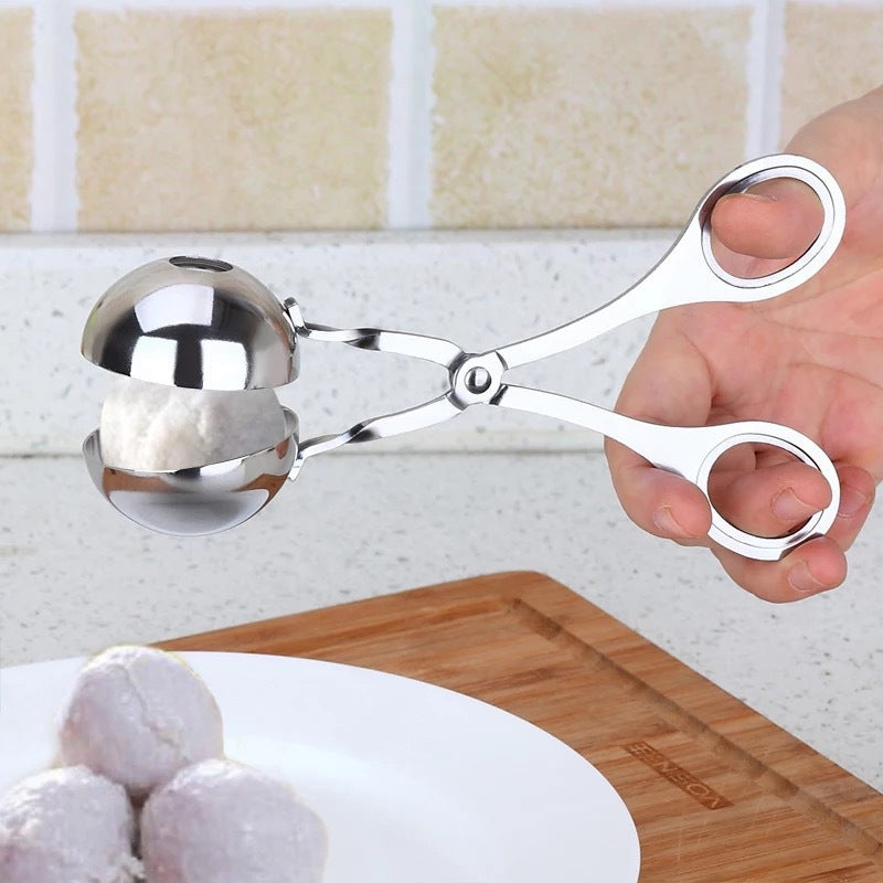 Stainless Steel Meatball Maker Meat Baller Tongs Cake Pop Ice Tongs