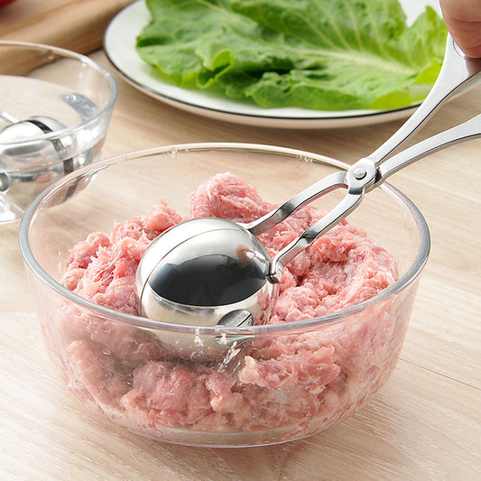 Stainless Steel Meatball Maker Meat Baller Tongs Cake Pop Ice Tongs