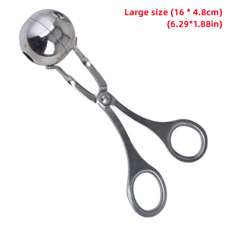 Stainless Steel Meatball Maker Meat Baller Tongs Cake Pop Ice Tongs