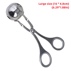 Stainless Steel Meatball Maker Meat Baller Tongs Cake Pop Ice Tongs