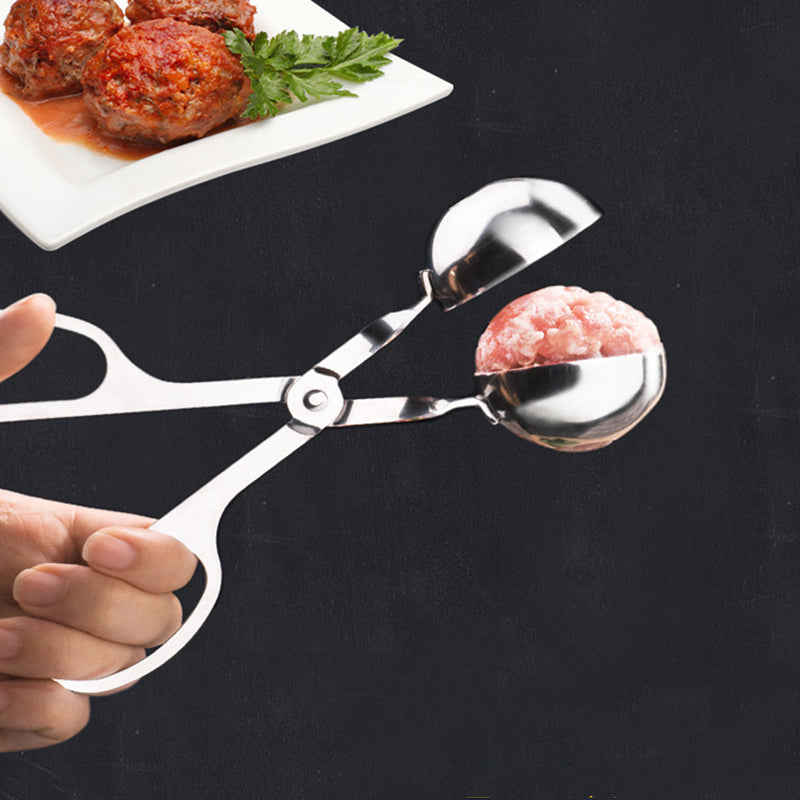 Stainless Steel Meatball Maker Meat Baller Tongs Cake Pop Ice Tongs