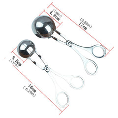 Stainless Steel Meatball Maker Meat Baller Tongs Cake Pop Ice Tongs