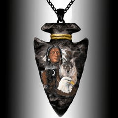 Indian Animal Necklace Geometric Triangle Pendant Punk Hip Hop Necklace