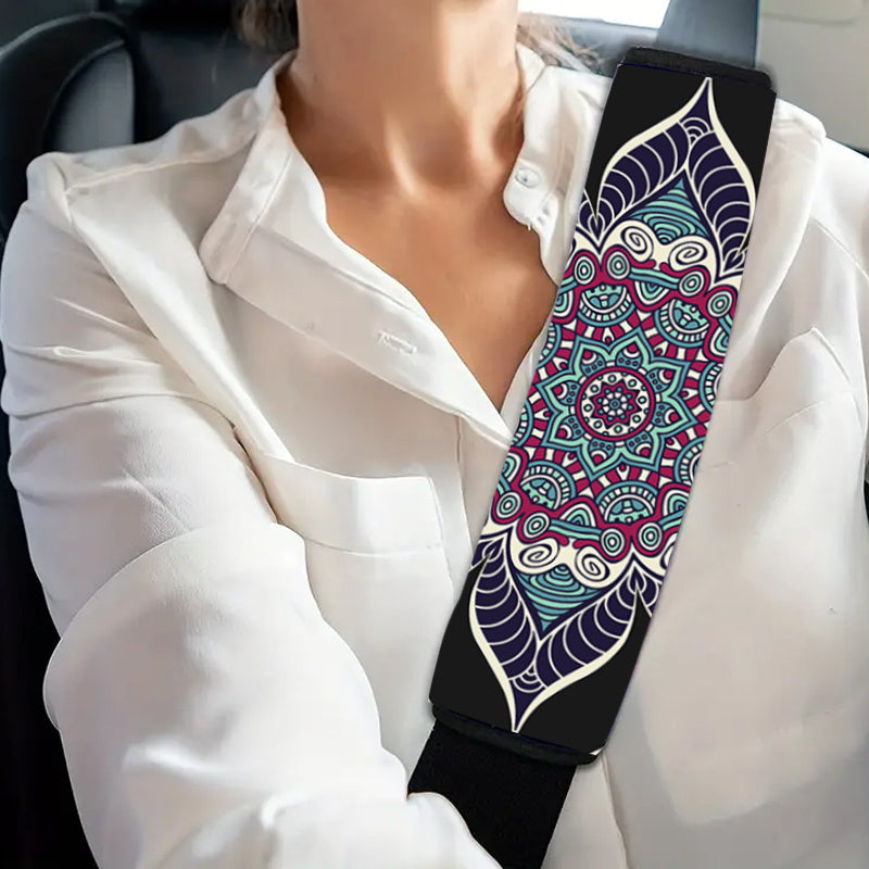 Bohemian Style Car Seat Belt Covers Soft Shoulder Pad Protector