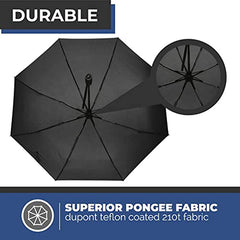 Windproof Coated Travel Umbrella Auto Open Close Stylish Lightweight