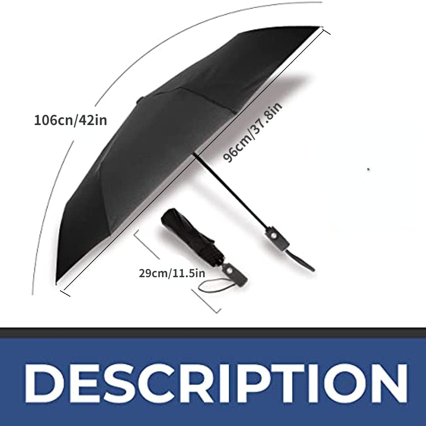 Windproof Coated Travel Umbrella Auto Open Close Stylish Lightweight