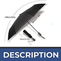 Windproof Coated Travel Umbrella Auto Open Close Stylish Lightweight