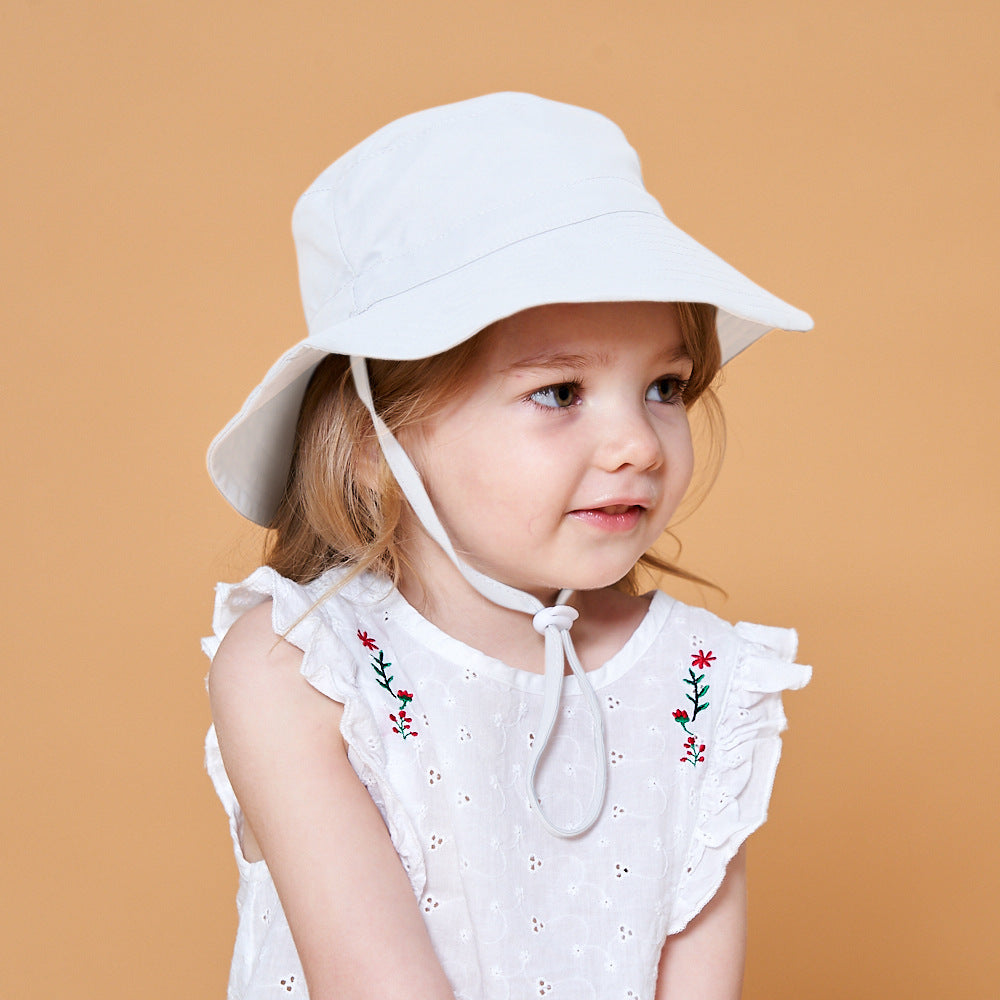 Girls Sun Hat Kids Adjustable Fisherman Hat