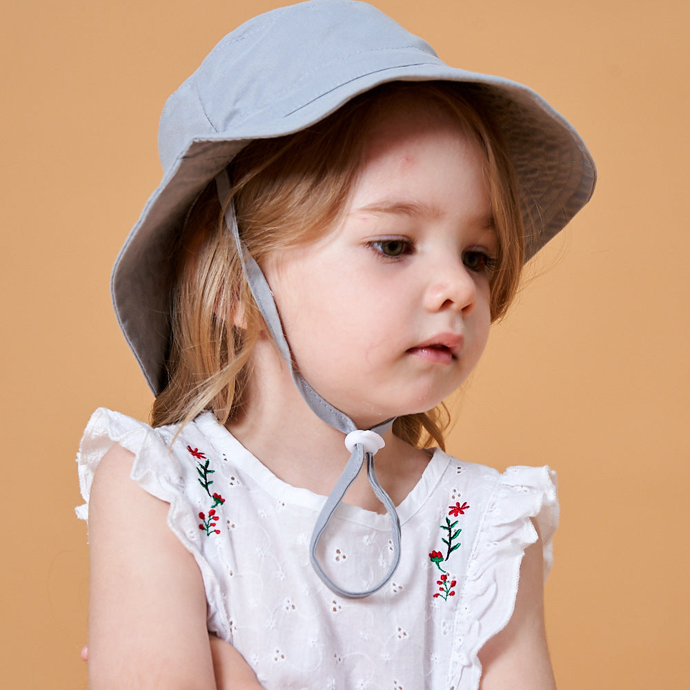 Girls Sun Hat Kids Adjustable Fisherman Hat