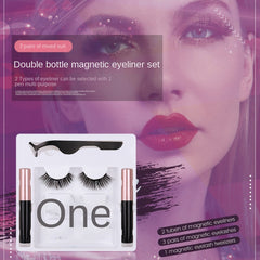 3 Pairs Magnetic Eyelash Kit with Applicator Eyeliners